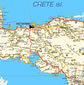 Map with beaches of Crete